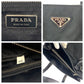 PRADA Tote Bag BR3118 Nylon black Tote Bag. Test Triangle With logo Women Used Authentic