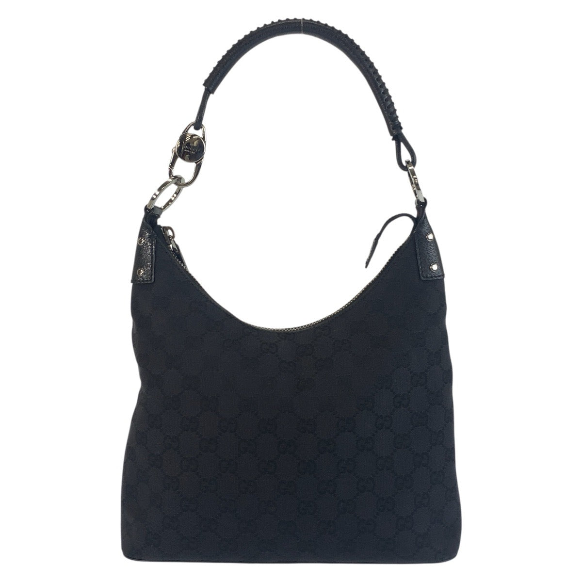 GUCCI Shoulder Bag 115003 GG canvas black Women Used Authentic
