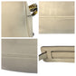 PRADA Shoulder Bag leather White GoldMetal Logo embossed