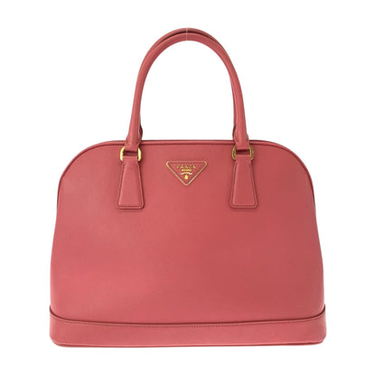 PRADA Handbag BN2558 leather Pink Gold Metal Safiano Triangle With logo