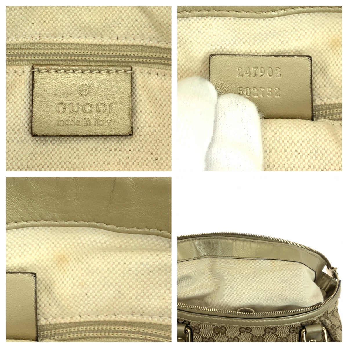 GUCCI Shoulder Bag 247902 GG canvas beige Shoulder Bag Handbag 2way Women Used Authentic