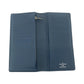LOUIS VUITTON Long Wallet Purse M30662 Taiga Blue Silver Metal Taiga Portefeuille Braza
