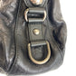 GUCCI Handbag 228594 leather Black SilverMetal Handbag Shoulder Bag Horsebit Guccissima Women Used Authentic
