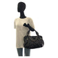 GUCCI Handbag 228594 leather Black SilverMetal Handbag Shoulder Bag Horsebit Guccissima Women Used Authentic