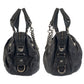 GUCCI Handbag 228594 leather Black SilverMetal Handbag Shoulder Bag Horsebit Guccissima Women Used Authentic