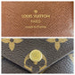 LOUIS VUITTON Tri-fold wallet M62472 PVC Brown Gold Metal Monogram Portefeuille Victorine