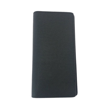 LOUIS VUITTON Long Wallet Purse M30178 Taiga Noir Black SilverMetal Long Wallet Purse Taiga Portefeuille Braza mens Used Authentic