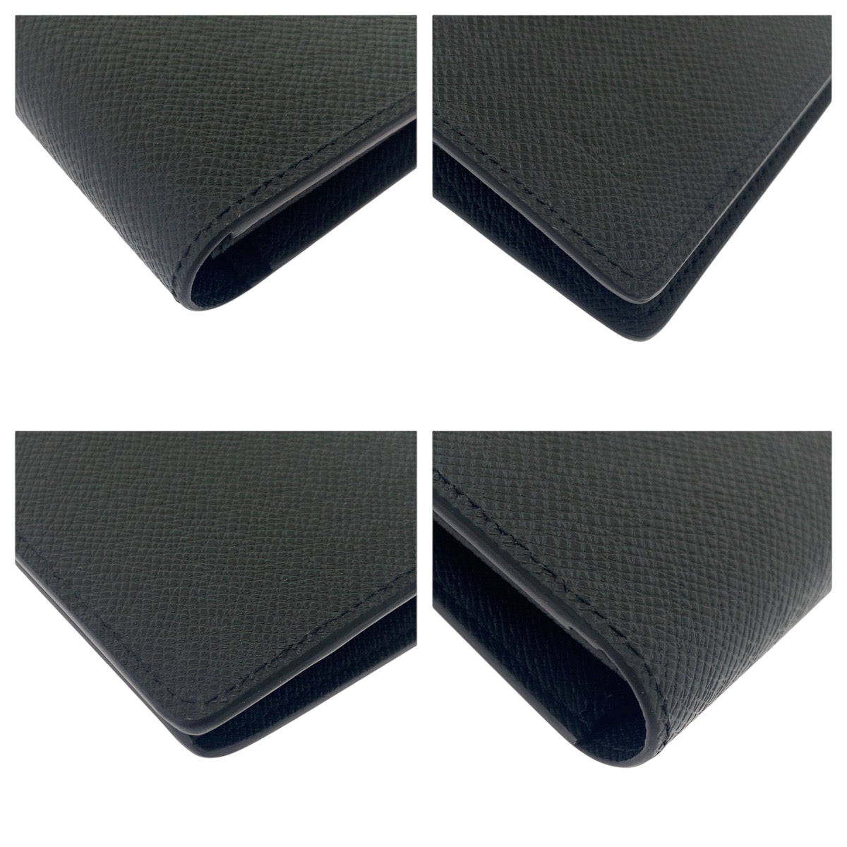 LOUIS VUITTON Long Wallet Purse M30178 Taiga Noir Black SilverMetal Long Wallet Purse Taiga Portefeuille Braza mens Used Authentic