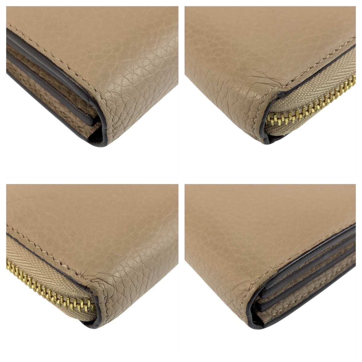 LOUIS VUITTON Long Wallet Purse M63104 leather Greige Gold Metal Long Wallet Purse Portefeuille comet Women Used Authentic