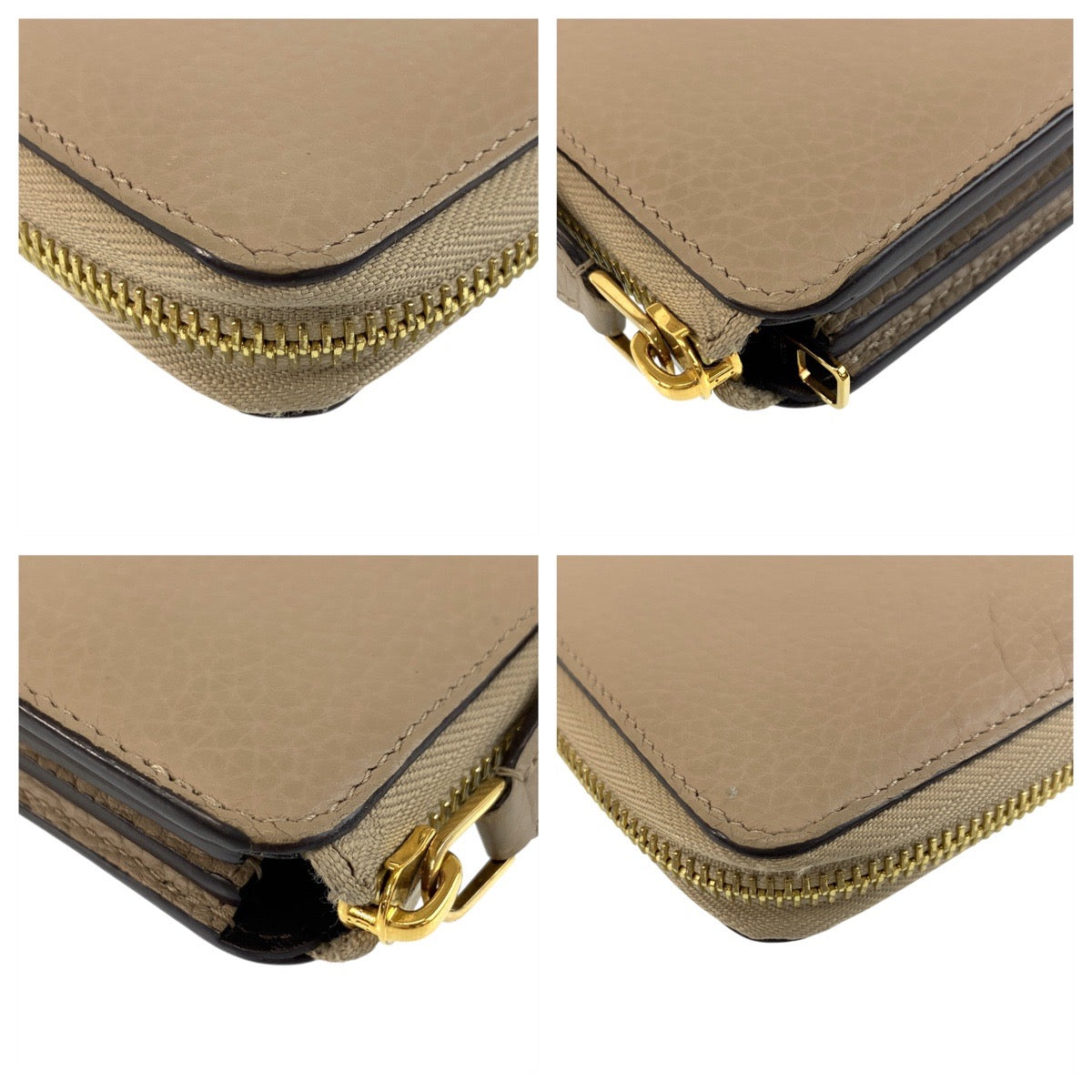 LOUIS VUITTON Long Wallet Purse M63104 leather Greige Gold Metal Long Wallet Purse Portefeuille comet Women Used Authentic