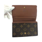 LOUIS VUITTON Bifold Wallet M61736 PVC Dark Brown Gold Metal Folding wallet Compact wallet Monogram Portefeuille Tresol Women Used Authentic