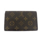 LOUIS VUITTON Bifold Wallet M61736 PVC Dark Brown Gold Metal Folding wallet Compact wallet Monogram Portefeuille Tresol Women Used Authentic
