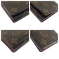 LOUIS VUITTON Bifold Wallet M61736 PVC Dark Brown Gold Metal Folding wallet Compact wallet Monogram Portefeuille Tresol Women Used Authentic