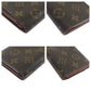 LOUIS VUITTON Bifold Wallet M61736 PVC Dark Brown Gold Metal Folding wallet Compact wallet Monogram Portefeuille Tresol Women Used Authentic
