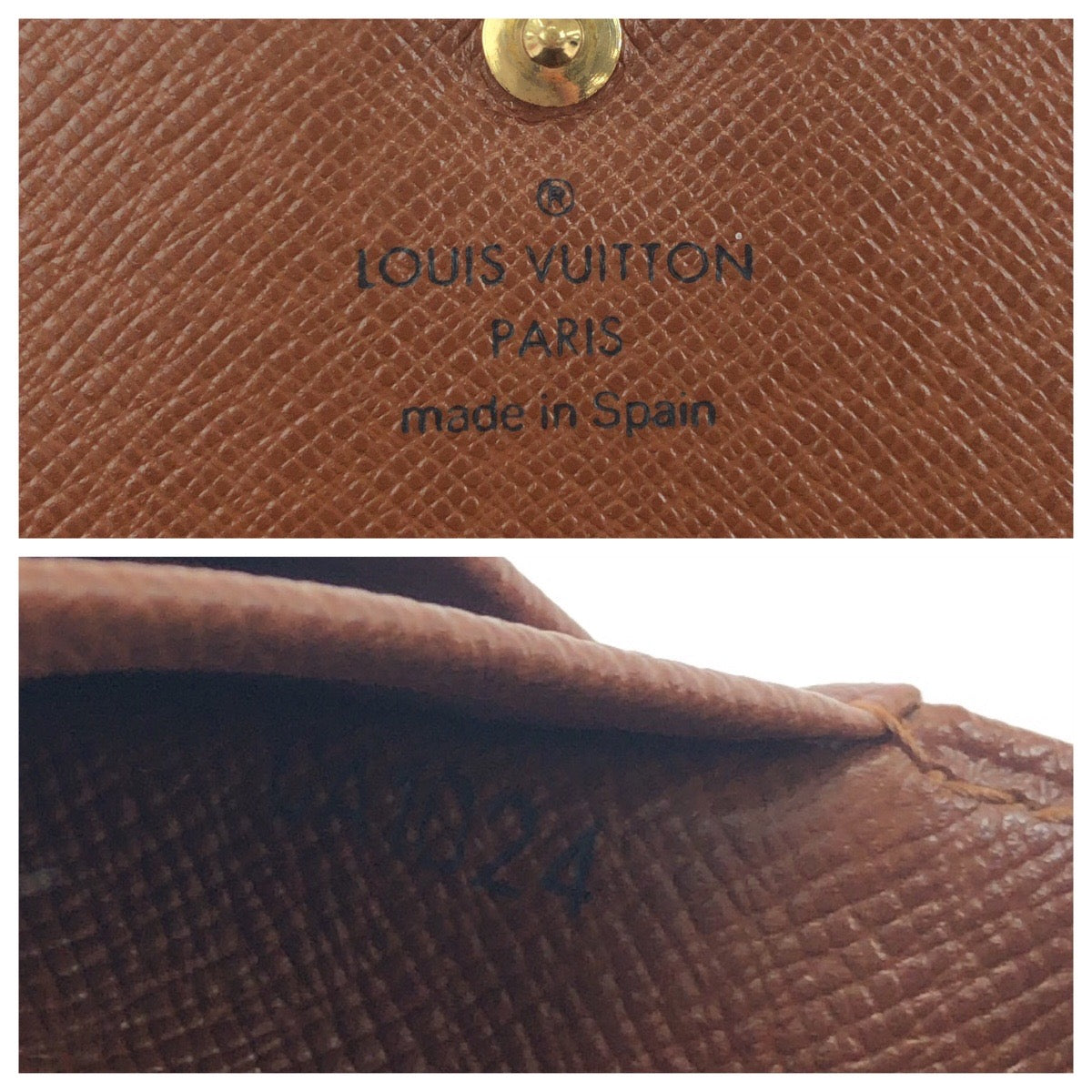 LOUIS VUITTON Bifold Wallet M61736 PVC Dark Brown Gold Metal Folding wallet Compact wallet Monogram Portefeuille Tresol Women Used Authentic
