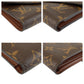LOUIS VUITTON Tri-fold wallet M62472 PVC Brown Gold Metal Monogram Portefeuille Victorine