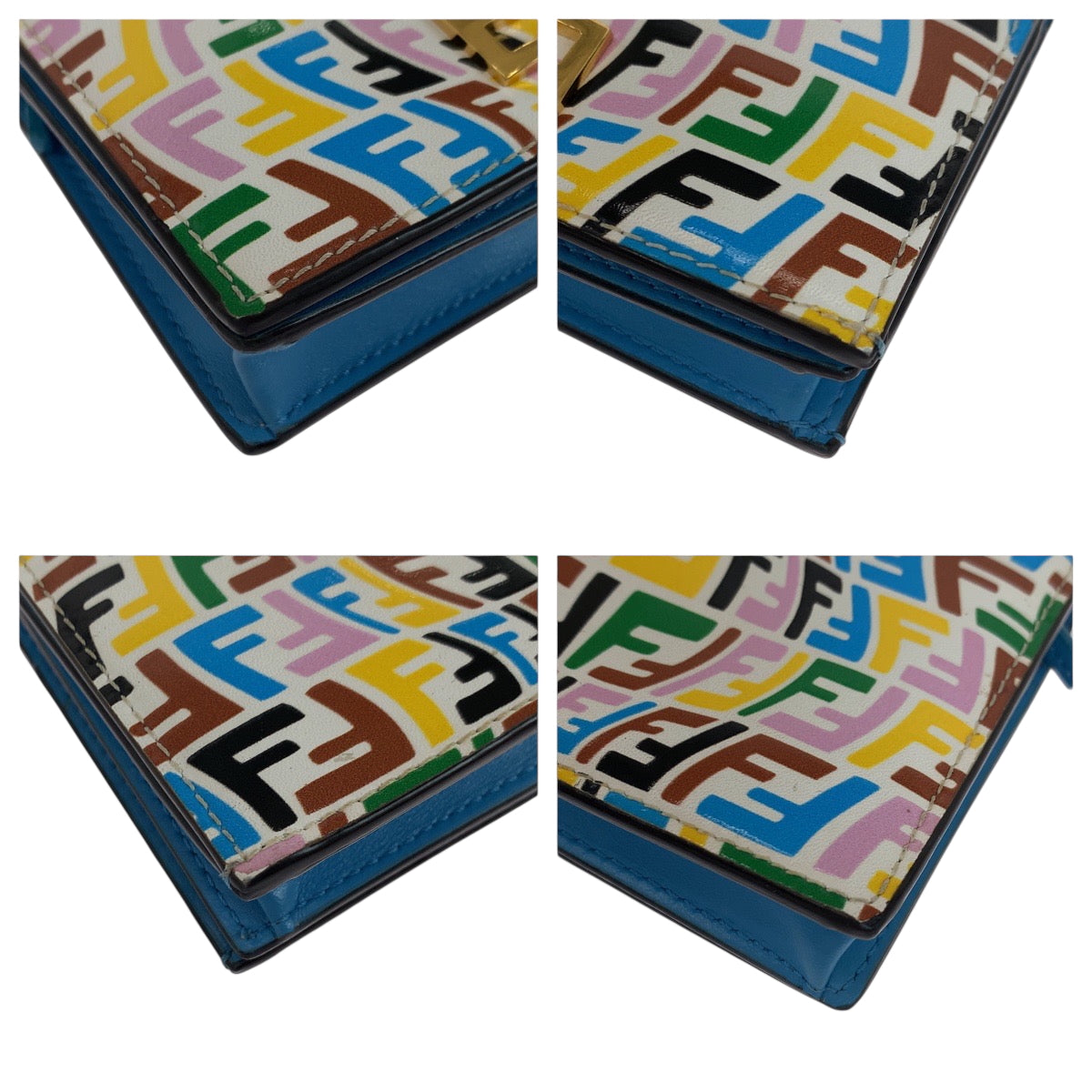 FENDI Bifold Wallet 8M0420 AGKS Calfskin multicolor Folding wallet Compact wallet Women(Unisex) Used Authentic