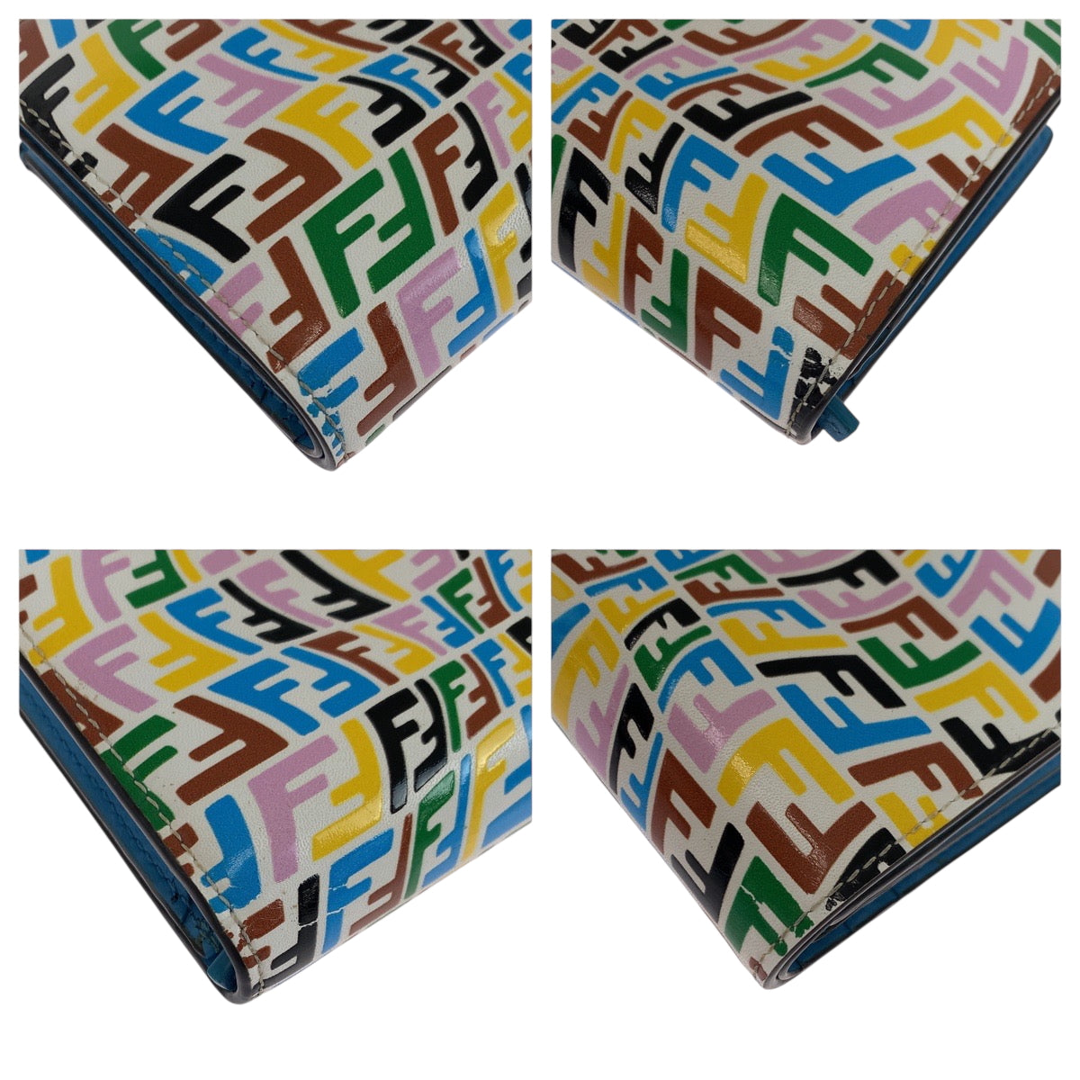 FENDI Bifold Wallet 8M0420 AGKS Calfskin multicolor Folding wallet Compact wallet Women(Unisex) Used Authentic