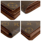 LOUIS VUITTON Bifold Wallet M60026 PVC Brown Gold Metal Monogram Portefeuille Florin