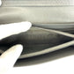 PRADA Long Wallet Purse 1MH132 leather Grey SilverMetal Long Wallet Purse with pass case Safiano logo Women Used Authentic