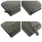 PRADA Long Wallet Purse 1MH132 leather Grey SilverMetal Long Wallet Purse with pass case Safiano logo Women Used Authentic