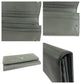 PRADA Long Wallet Purse 1MH132 leather Grey SilverMetal Long Wallet Purse with pass case Safiano logo Women Used Authentic