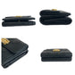 CHANEL Tri-fold wallet Caviar skin Black GoldMetal Folding wallet Compact wallet Boy Chanel Small Flap COCO Mark Women Used Authentic