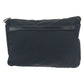 PRADA Shoulder Bag Nylon Black Silver Metal Test Triangle With logo