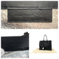 BALENCIAGA Tote Bag 236701 leather Black SilverMetal Tote Bag Shoulder Bag Unisex paper Women Used Authentic