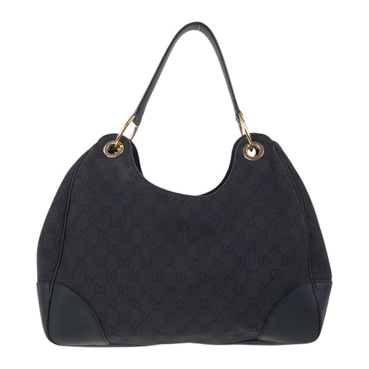 GUCCI Shoulder Bag 257268 GG canvas Black GoldMetal