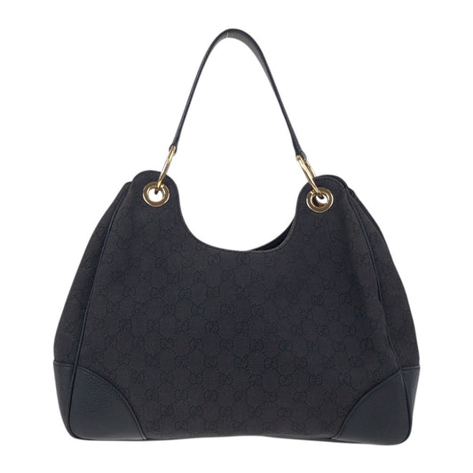 GUCCI Shoulder Bag 257268 GG canvas Black GoldMetal