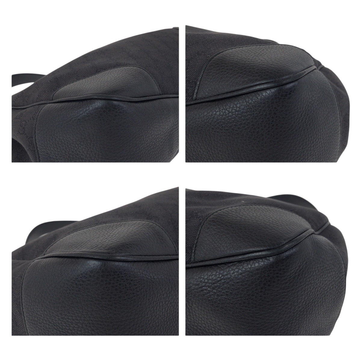 GUCCI Shoulder Bag 257268 GG canvas Black GoldMetal