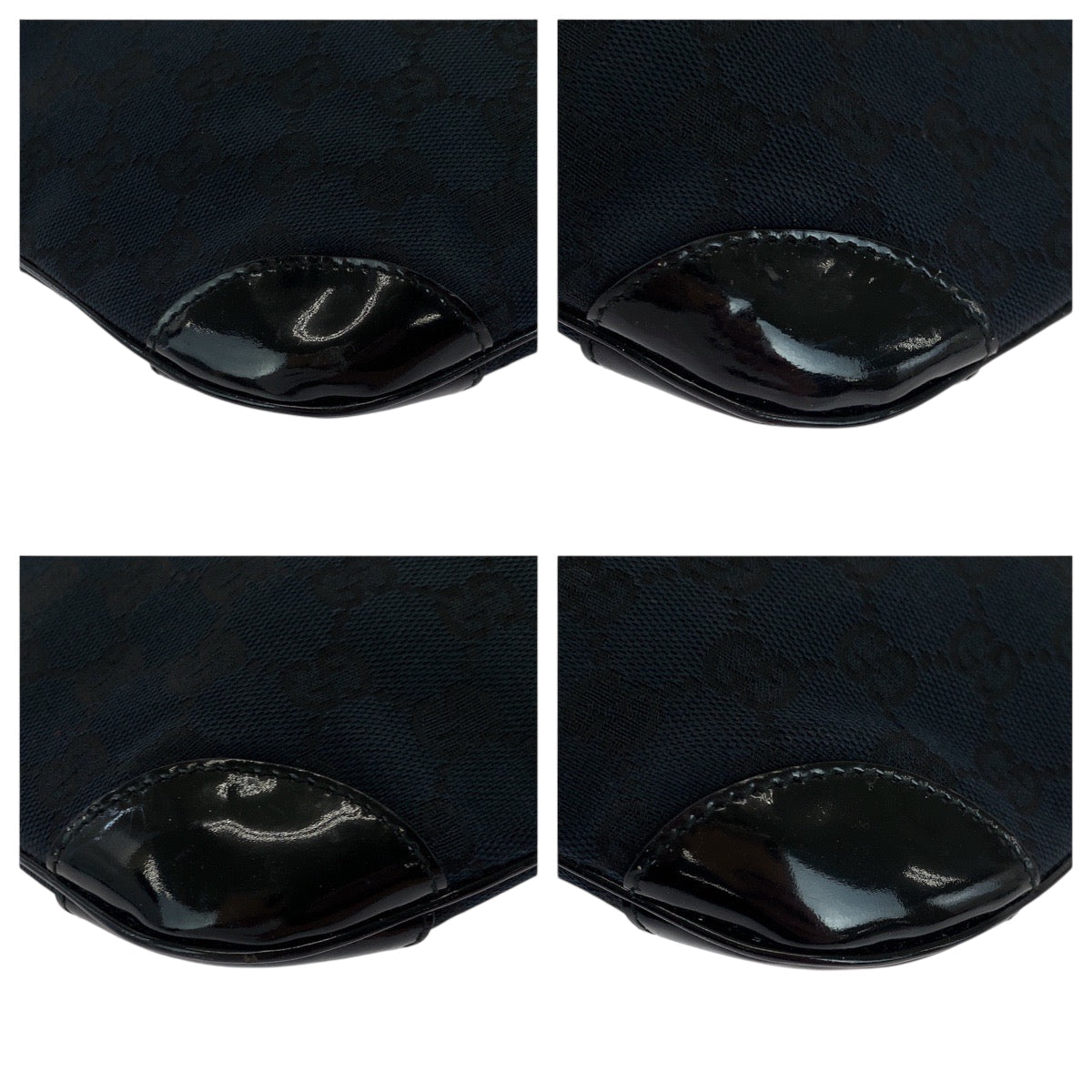 GUCCI Shoulder Bag 001 4158 GG canvas, patent leather black Shoulder Bag Shoulder Bag Women Used Authentic