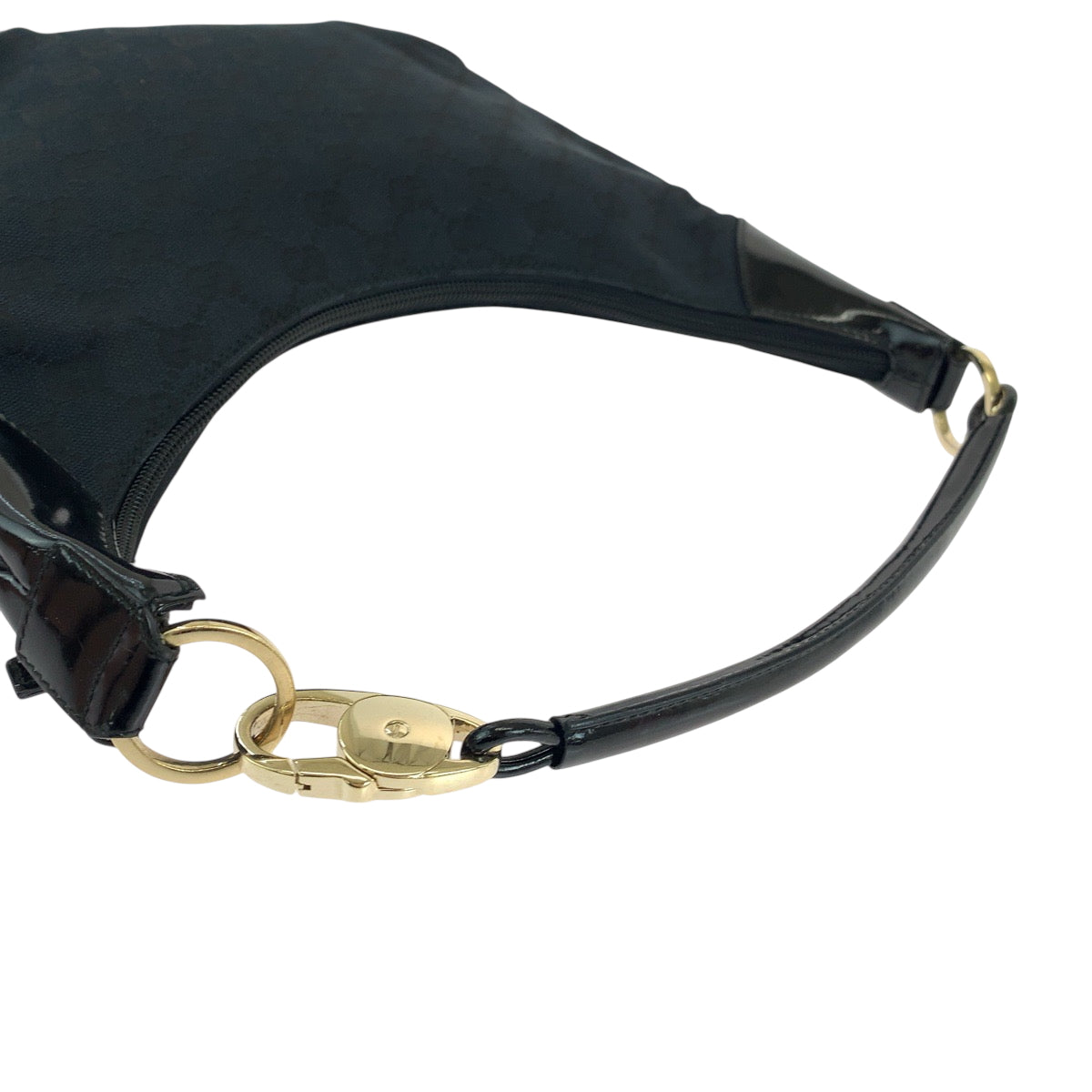 GUCCI Shoulder Bag 001 4158 GG canvas, patent leather black Shoulder Bag Shoulder Bag Women Used Authentic