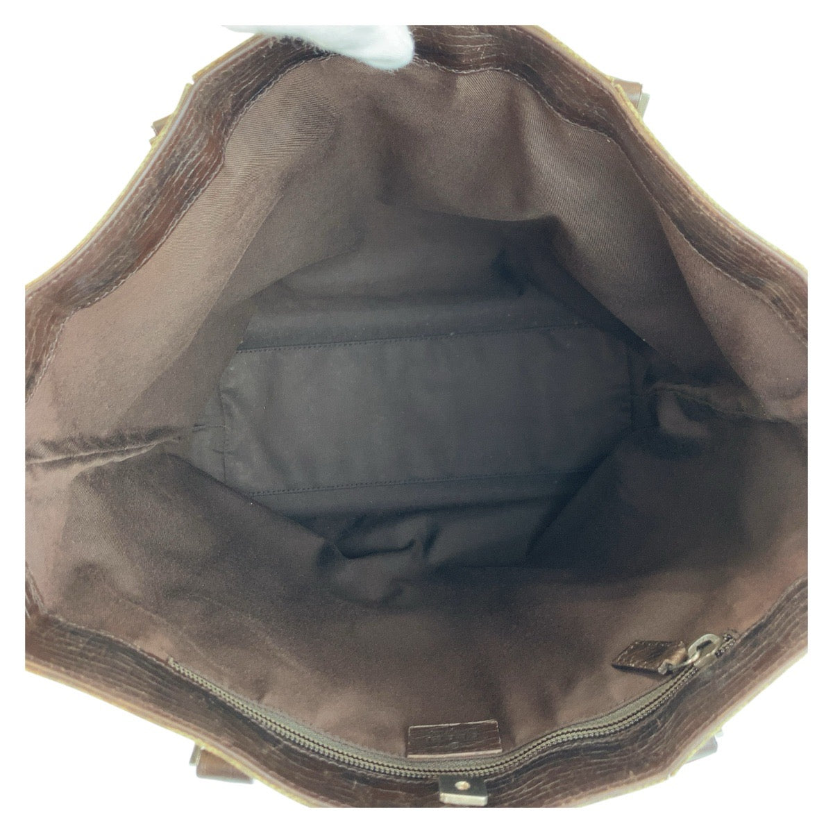 GUCCI Tote Bag 131220 GG Supreme canvas, leather Beige Brown SilverMetal Tote Bag handbag Women Used Authentic