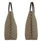 GUCCI Tote Bag 131220 GG Supreme canvas, leather Beige Brown SilverMetal Tote Bag handbag Women Used Authentic