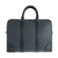 GUCCI Business bag 474135 GG Supreme Canvas Black SilverMetal