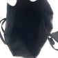 PRADA Tote Bag Nylon, Satin Black Silver Metal Tote Bag with pouch Tessuto Satin Women Used Authentic