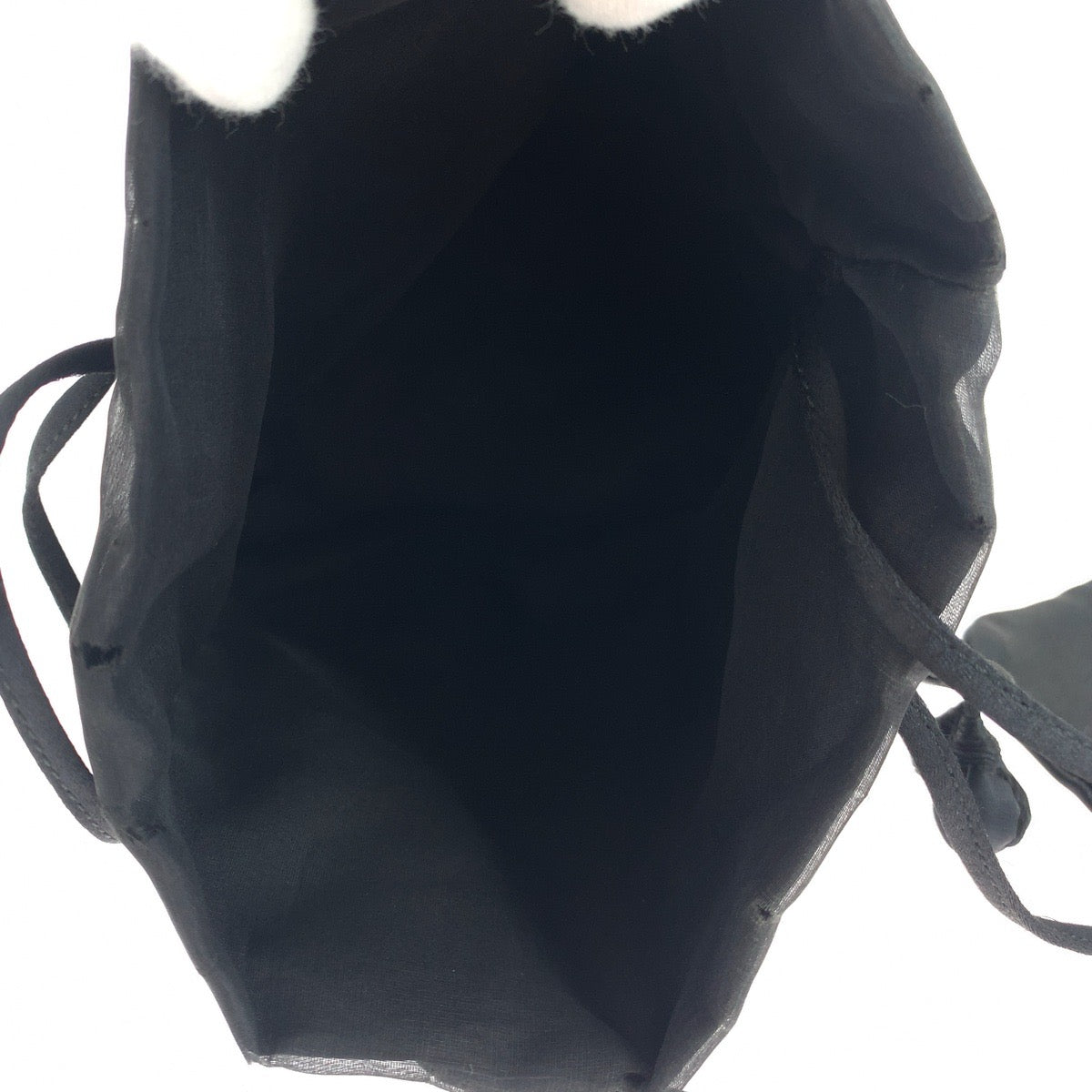 PRADA Tote Bag Nylon, Satin Black Silver Metal Tote Bag with pouch Tessuto Satin Women Used Authentic