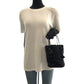 PRADA Tote Bag Nylon, Satin Black Silver Metal Tote Bag with pouch Tessuto Satin Women Used Authentic