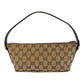 GUCCI Handbag 141809 GG canvas Beige SilverMetal Handbag accessory pouch Sherry line Women Used Authentic
