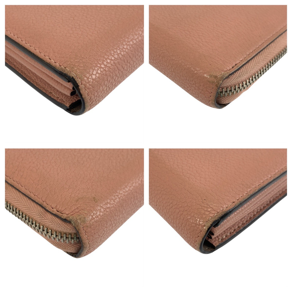 LOUIS VUITTON Long Wallet Purse M60148 leather Magnolia Pink Greige SilverMetal Long Wallet Purse Portefeuille comet Women Used Authentic