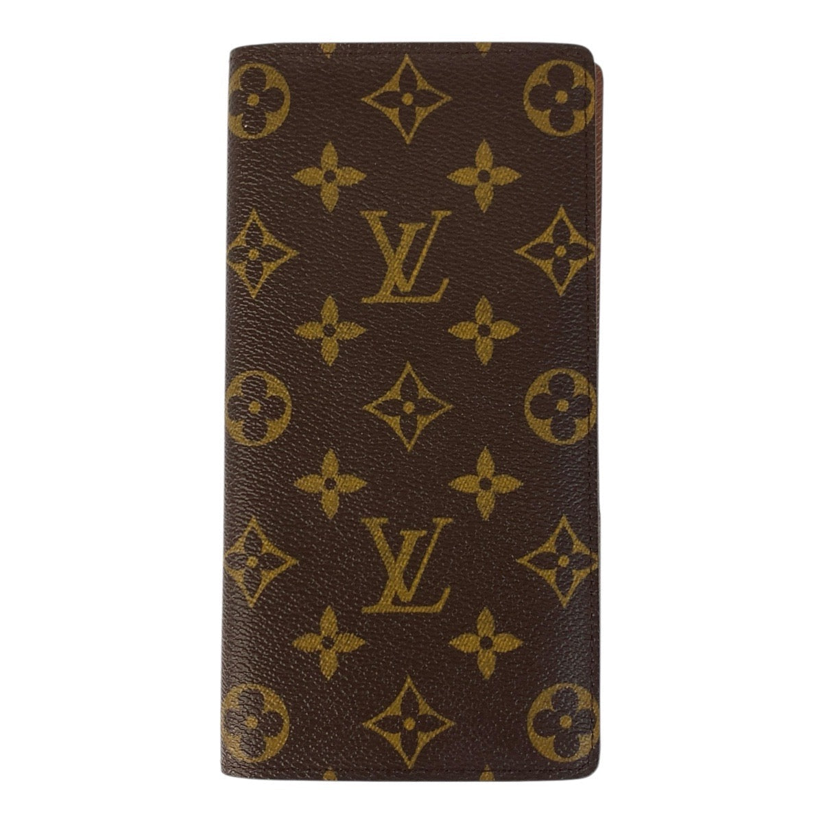 LOUIS VUITTON Long Wallet Purse M66540 PVC Brown Gold Metal Long Wallet Purse Monogram Portefeuille Braza mens Used Authentic