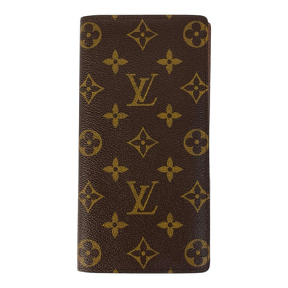 LOUIS VUITTON Long Wallet Purse M66540 PVC Brown Gold Metal Long Wallet Purse Monogram Portefeuille Braza mens Used Authentic