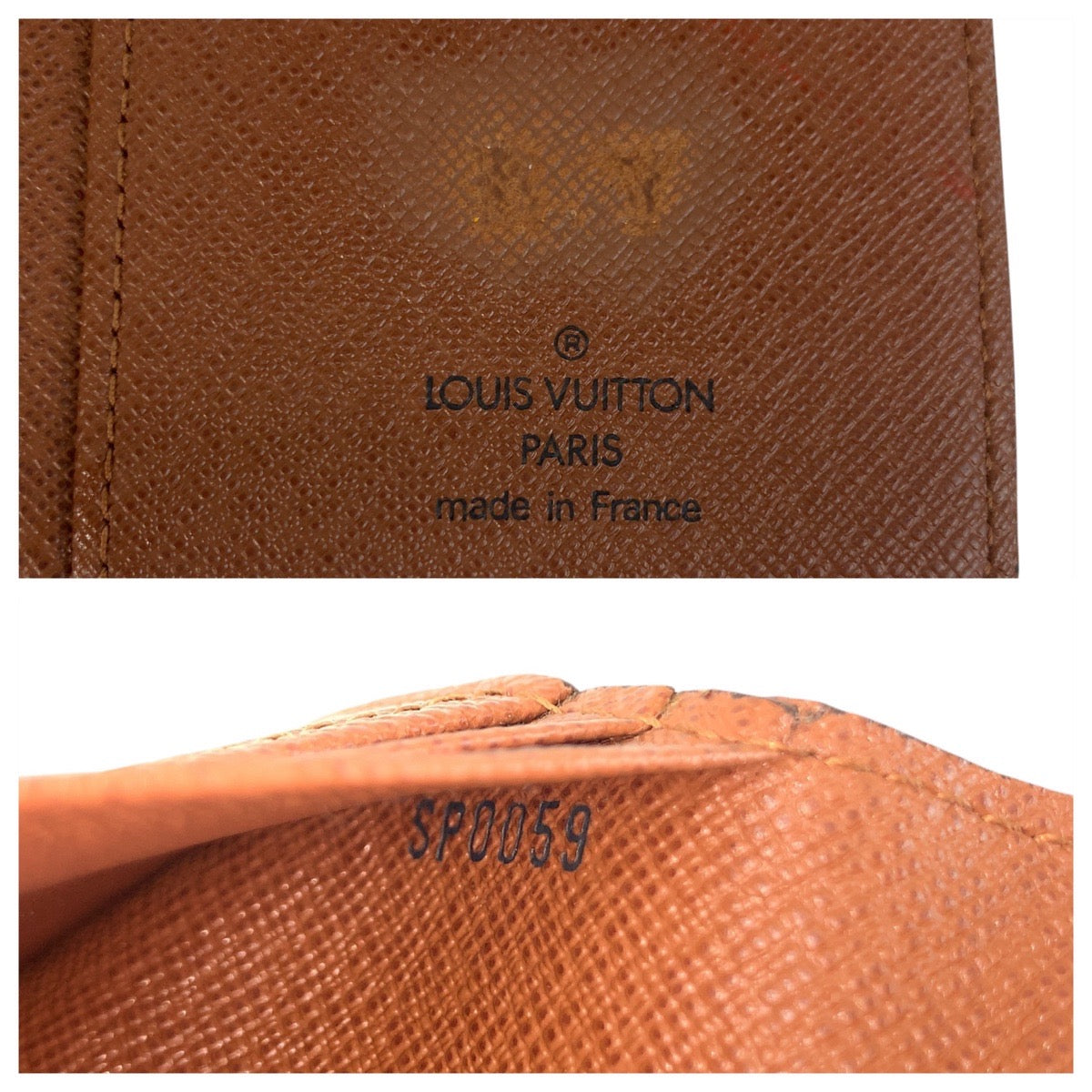 LOUIS VUITTON Long Wallet Purse M66540 PVC Brown Gold Metal Long Wallet Purse Monogram Portefeuille Braza mens Used Authentic