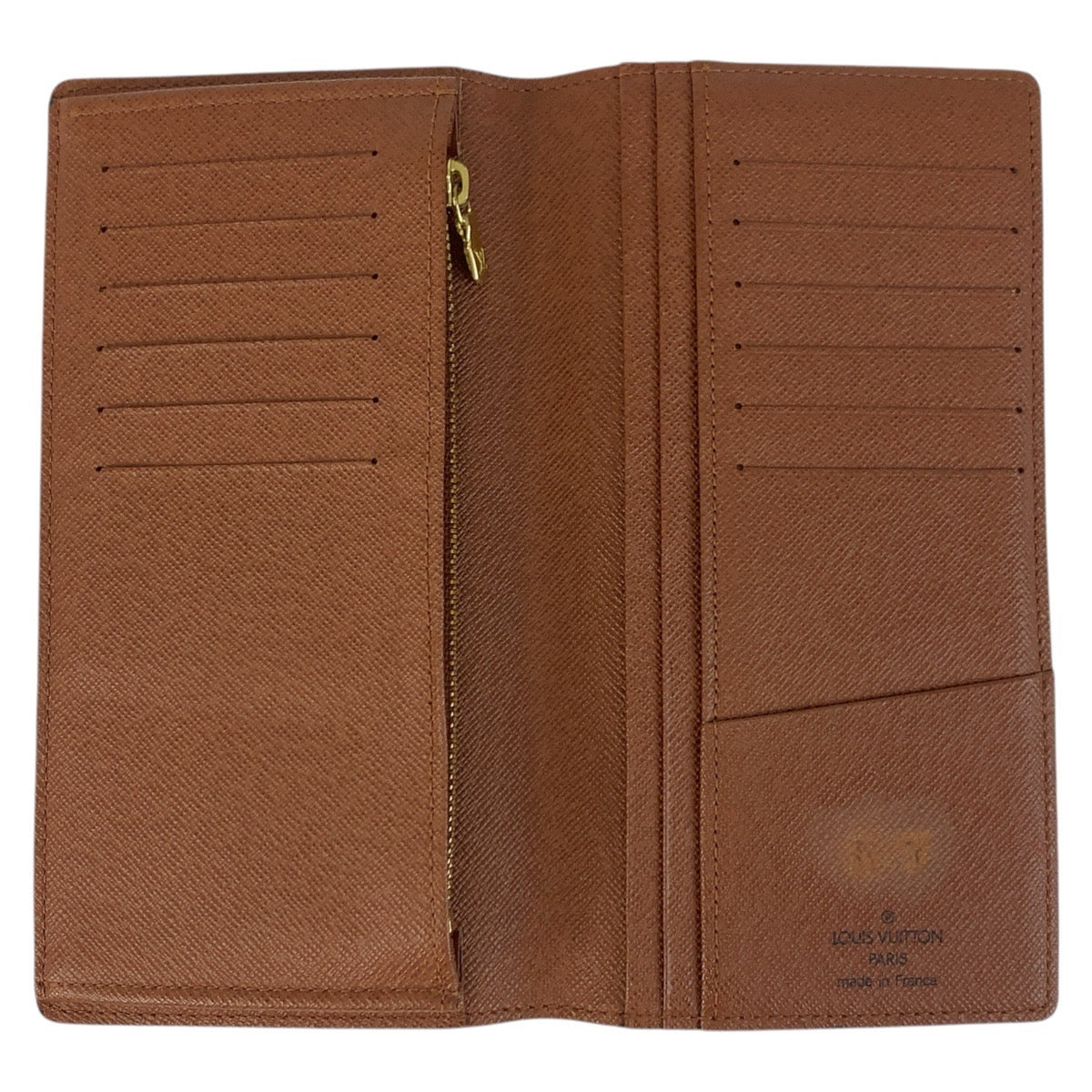 LOUIS VUITTON Long Wallet Purse M66540 PVC Brown Gold Metal Long Wallet Purse Monogram Portefeuille Braza mens Used Authentic