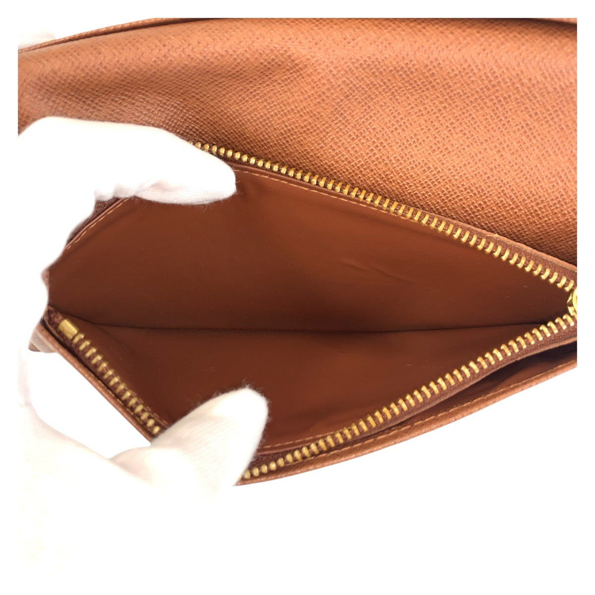 LOUIS VUITTON Long Wallet Purse M66540 PVC Brown Gold Metal Long Wallet Purse Monogram Portefeuille Braza mens Used Authentic