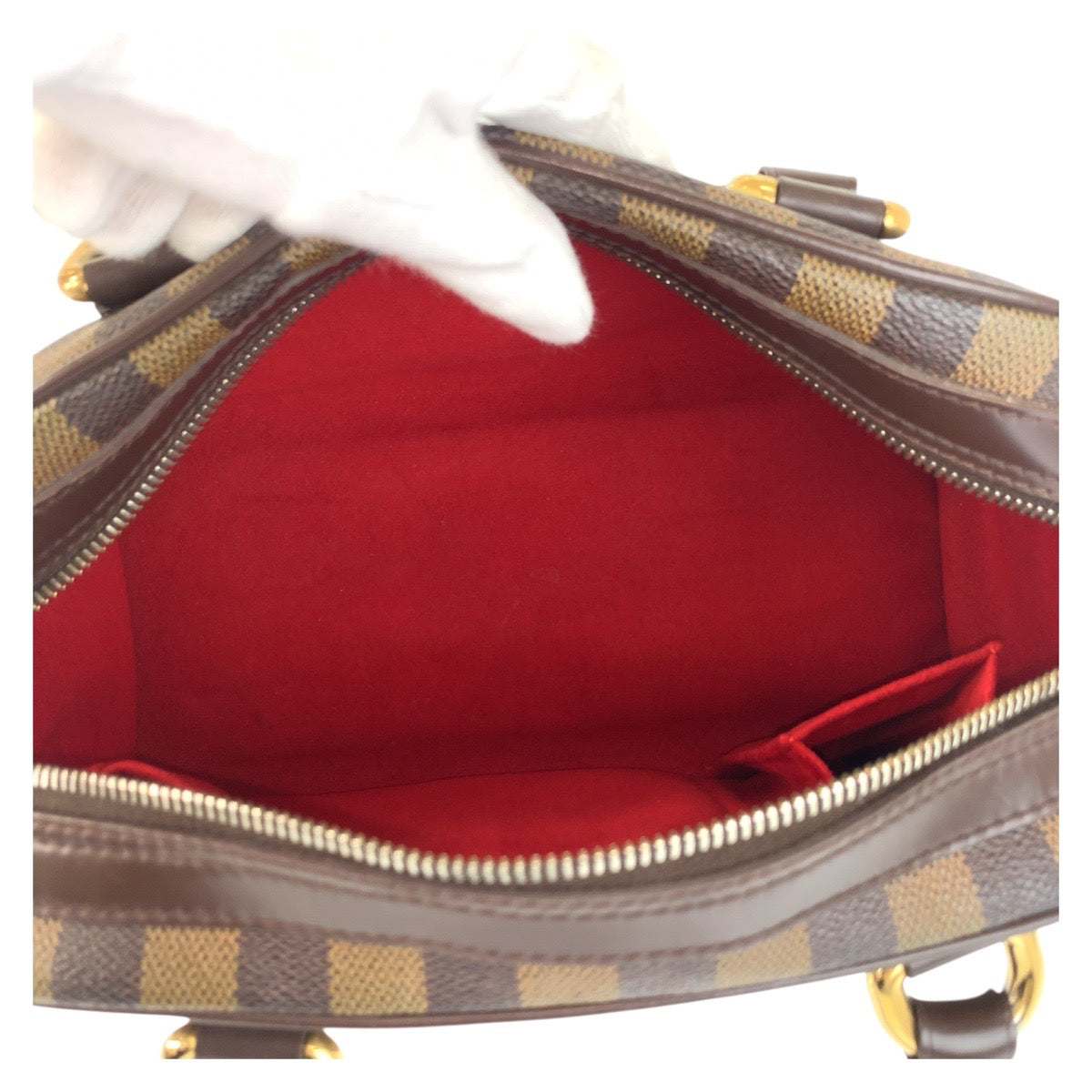 LOUIS VUITTON Handbag N60008 PVC Brown Gold Metal Damier Duomo Women Used Authentic