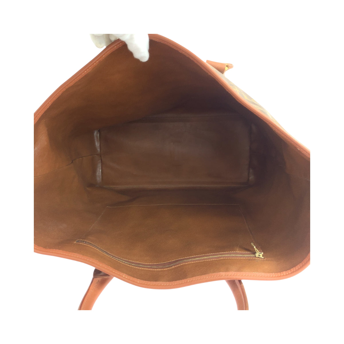 LOUIS VUITTON Tote Bag M42420 PVC Brown Gold Metal Tote Bag Shoulder Bag Monogram Sac Weekend GM mens Used Authentic