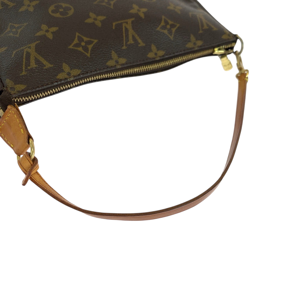 LOUIS VUITTON Handbag M51980 PVC Brown Gold Metal Handbag accessory pouch Monogram Pochette Accessoires Women Used Authentic
